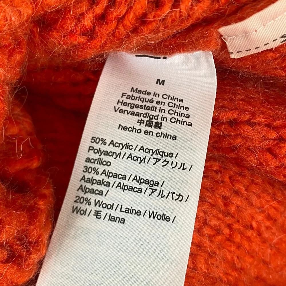 J. Crew M Cable-Knit Pointelle Sweater
